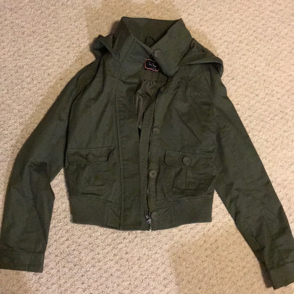 Army green bomber jacket